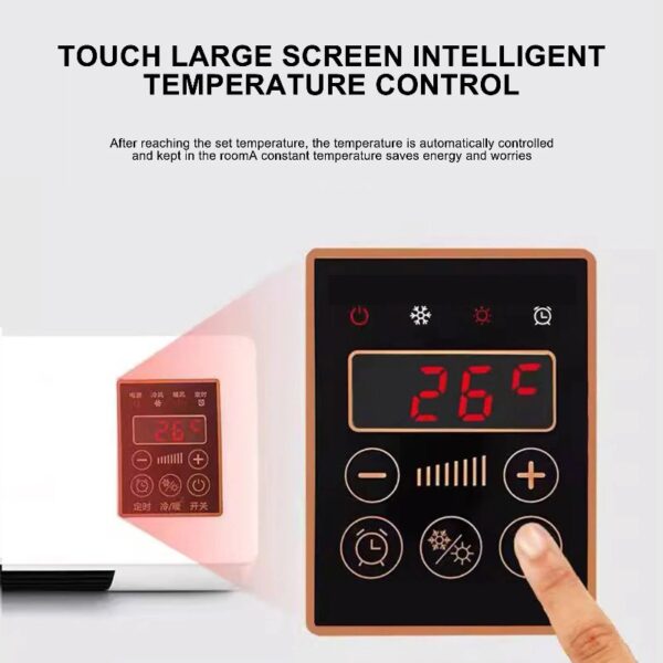 Air Conditioner, Portable Air Conditioners, Wall Mounted Air Conditioner and Fast Heater with Remote for Home Office Bedroom, Energy-saving, 1500W