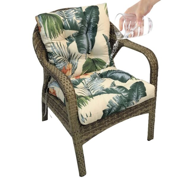 42” x 21” Hawaii Back Chair Outdoor Seating Cushions, Durable Polyester