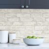 White Portsmouth Brick Vinyl Peel and Stick Wallpaper, 20.8 in x 18 ft, 31.2 Sq. ft.