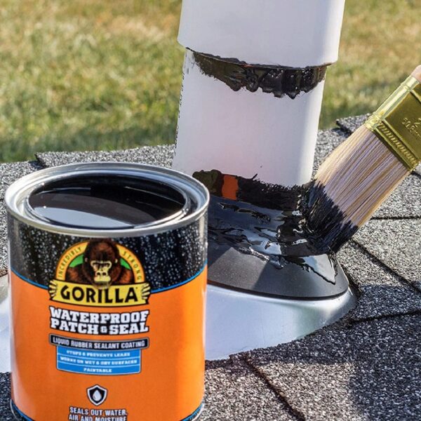 Patch & Seal Liquid Rubber, Black Waterproof Sealant, 32 Ounce