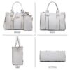 2c4a53087f484f2cb708b32d0178865a Women's 3Pcs Purse Handbag Shoulder Bag Tote Satchel Hobo Bag Briefcase Work Bag for Ladies