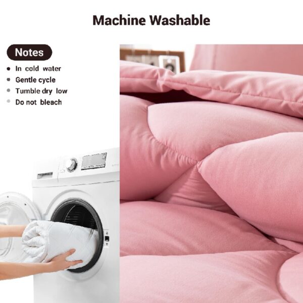 3 Pieces Bed in a Bag Comforter Set Duvet Insert,Reversible,Red/Black,Full Size Comforter Set-200GSM