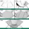 Charcoal Campfire Grill, Camping Fire Pit, Portable BBQ Grill, Folding Hexagon Stainless Steel Barbecue Stove for Home Party Outdoor Camping Picnic