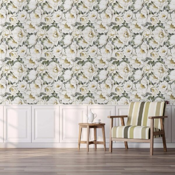Floral Peel and Stick Wallpaper 17.7-in x 236-in Multi-color Removable Wallpaper Self Adhesive Wallpaper for Cabinets Home Decoration Wall Covering Old Furniture Renovation