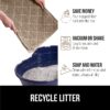 GRIP Cat Litter Box Mat, 35x23, Water Resistant Kitty Litter Trapping Mat, Textured Backing, Easy to Clean, Less Waste and Clean Floors, Kitten Supplies for Indoor Cats, Soft on Paws, Gray