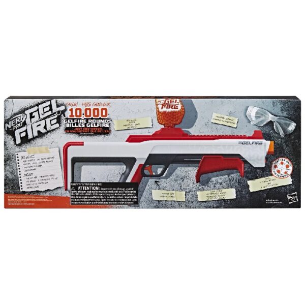 Pro Gelfire Raid Blaster, 10,000 Rounds, 800 Round Hopper, Eyewear, For Ages 14+