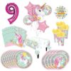Mayflower Products Magical Unicorn Party Supplies 8 Guests 1st Birthday Balloon Bouquet Decorations
