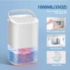 Dehumidifier 1000ML Ultra Quiet Portable Small Dehumidifiers for Home Bathroom Basements