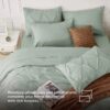 Dorm Bedding Twin Comforter Set - 5 Pieces Pintuck Bed in A Bag with Comforters, Sheets, Pillowcases & Shams