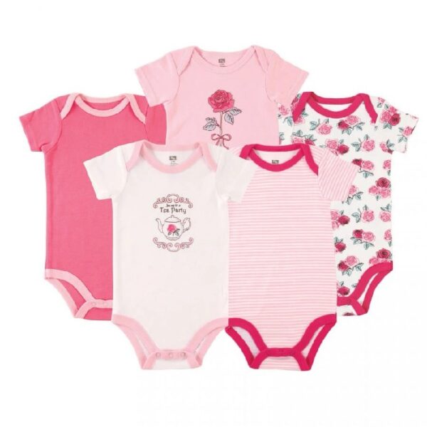 Short Sleeve Bodysuits, 5-Pack, Newborn- 24 Months