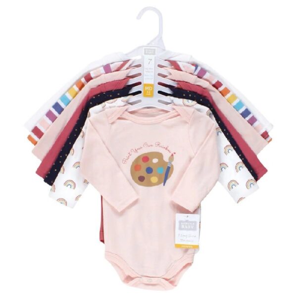 Cotton Long-Sleeve Bodysuits, 7-Pack, Preemie-24 Months