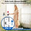 Smart Door Knob, Keyless Smart Door Lock Smart Deadbolt with App Control & Fingerprint & 2 Keys,Electronic Door Lock for Home, Apartment, Office,Bronze