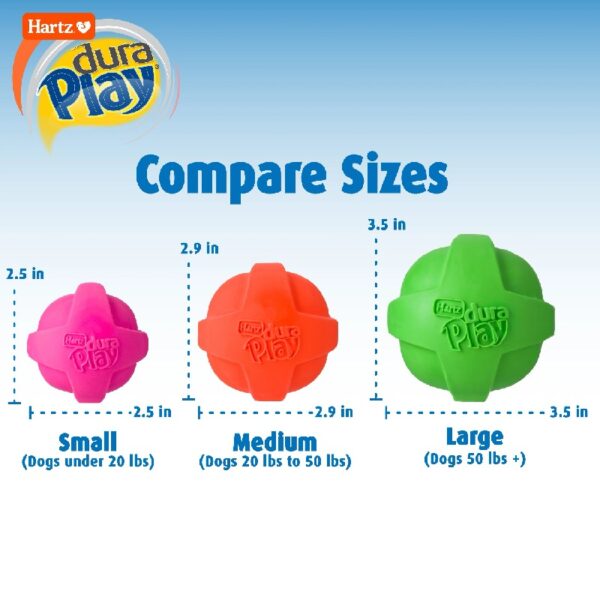 Dura Play Large Ball Dog Toy with Bacon Scent and Squeaker, Latex, 3 Pack