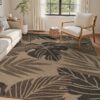 Outdoor Rug Carpet 5'x8' Waterproof Reversible Patio Rug Portable Indoor Outdoor Rug Plastic Straw Rug for Beach RV Camping Garden Picnic Deck Backyard Porch Decor Black