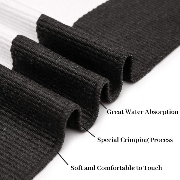 Outdoor Rugs 3 x 5ft Washable Black and White Cotton Entrance Mat Patio Front Porch Decor Area Rug