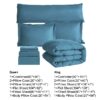 8 PCS Modern Comforter Set with Sheets All Season Bed in a Bag, Black, Queen Size