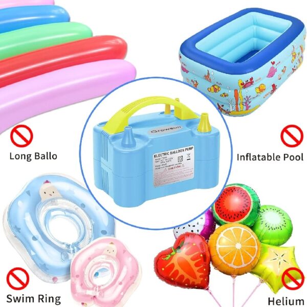 Growsun Balloon Pump Electric 110V 600W Balloon Garland Arch Kit Air Blower Inflator for Party Balloons Decoration Baby Shower Tape Strip Include