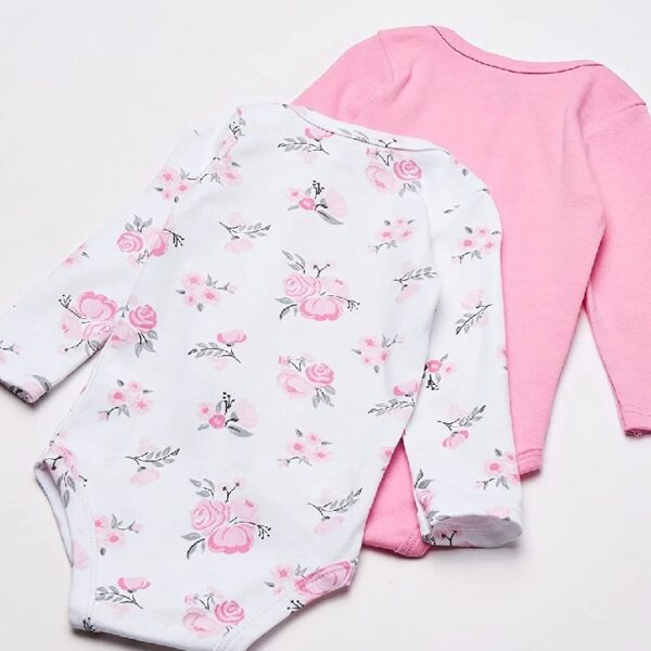 Cotton Long-Sleeve Bodysuits, 5-Pack, Newborn- 24 Months
