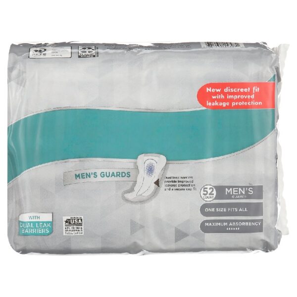 Men’s Guards, Maximum Absorbency, 104 Count (2 x 52 ct)