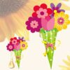 24 Pieces Flower Bouquet Craft Kit Mother'S Day Flower Bouquet Paper Craft Kit Colorful Diy Thankful Gift Craft for Teacher Appreciation Week Spring Handmade Project Classroom Activities