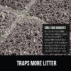 GRIP Cat Litter Box Mat, 35x23, Water Resistant Kitty Litter Trapping Mat, Textured Backing, Easy to Clean, Less Waste and Clean Floors, Kitten Supplies for Indoor Cats, Soft on Paws, Gray