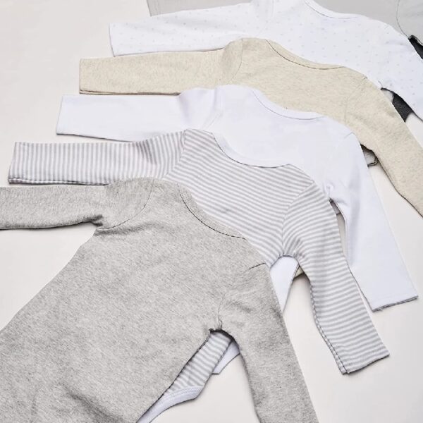 Cotton Long-Sleeve Bodysuits, 7-Pack, Preemie-24 Months