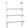 SnugFit Over-the-Door 3-Tier Towel Bar with Hooks, Satin Nickel