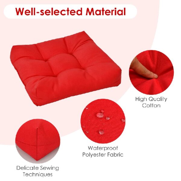 2 PCS 21'' x 21'' Patio Chair Seat Cushion Pads Indoor/Outdoor Turquoise
