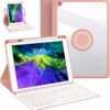 Keyboard Case for iPad 9th/8th/7th Gen 10.2 inch, iPad Air 3rd, Pro 10.5 - Colorful Backlite Keyboard, 360 Rotatable Detachable Magnetic Protective Cover, Pencil Holder, Auto Sleep/Wake