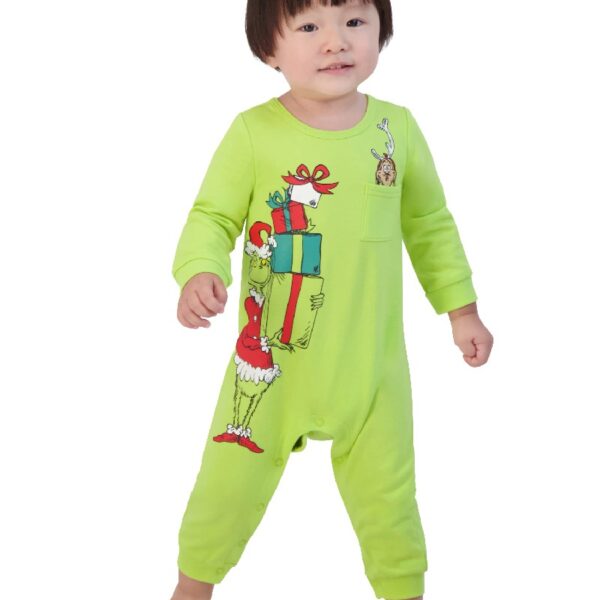 Dr.Seuss Baby Boy Grinch Printed Coverall, Sizes 0-24 Months