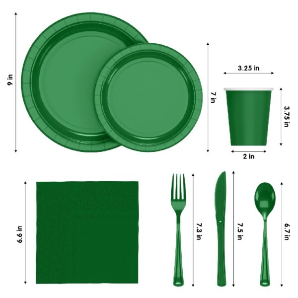 Exquisite 350 Piece Easter Plastic Disposable Party Plates & Dinnerware Combo Set