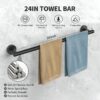 Bathroom Hardware Set, 7 Pieces Bathroom Accessories Set Includes 24