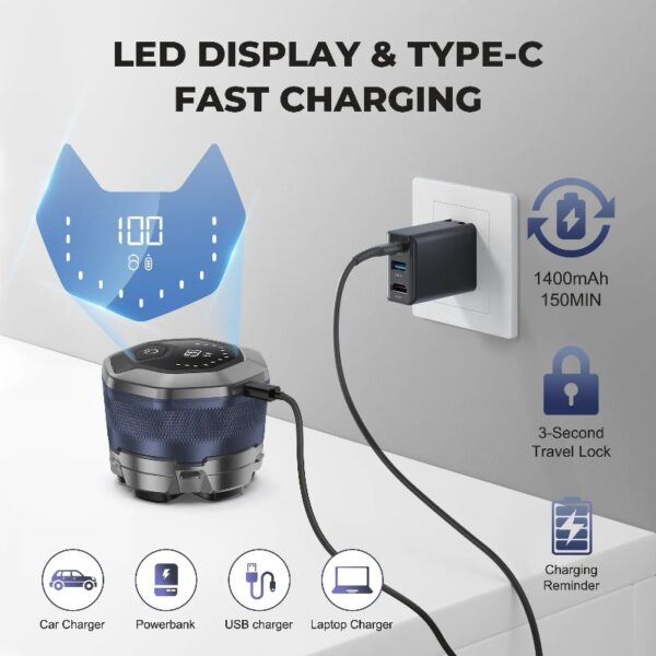 Head Shaver for Bald Men, Magnetic Electric Razor for Men, IPX7 Waterproof Rechargeable Shaver