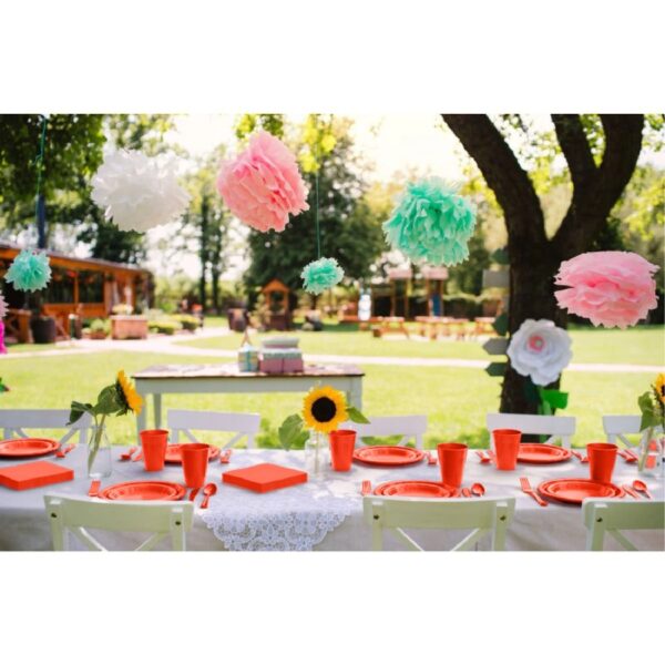 Exquisite 350 Piece Easter Plastic Disposable Party Plates & Dinnerware Combo Set