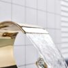 Widespread Bathroom Basin Faucet Crystal Handle Sink Mixer Tap Chrome Finish