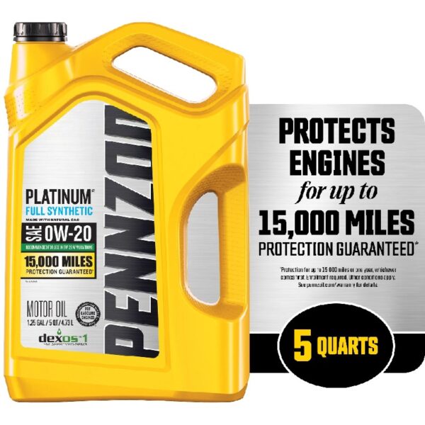 Platinum Full Synthetic 0W-20 Motor Oil, 5 Quart