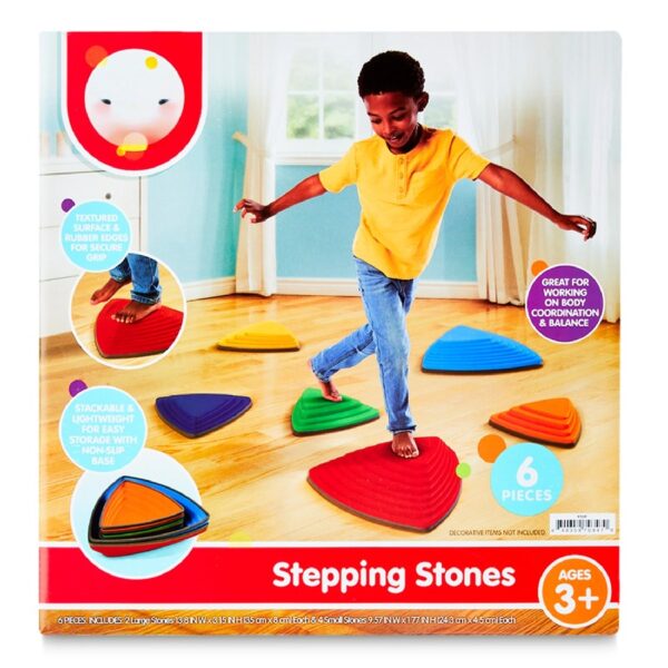 Stepping Stones, Non-Slip , 6 Balance Stone Pieces, Baby and Toddler Toys