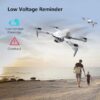 F10-1080P Wifi FPV Drone with 1080P HD Camera, Headless Mode/3D Flips, RC Quadcopter for Beginners Silver white