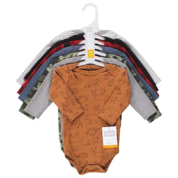 Cotton Long-Sleeve Bodysuits, 7-Pack, Preemie-24 Months