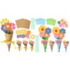 24 Pieces Flower Bouquet Craft Kit Mother'S Day Flower Bouquet Paper Craft Kit Colorful Diy Thankful Gift Craft for Teacher Appreciation Week Spring Handmade Project Classroom Activities
