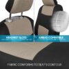 PolyPro Car Seat Covers Full Set in Charcoal on Black – Front and Rear Split Bench for Cars, Easy to Install Cover Set, Accessories Auto Trucks Van SUV