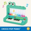 Croco Pop Piano Toy Keyboard with Songs Sounds Lights, Baby and Toddler Toys