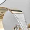 Widespread Bathroom Basin Faucet Crystal Handle Sink Mixer Tap Chrome Finish