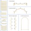 Skypatio 7.2ft Wedding Arch for Ceremony, Golden Balloon Stand, Metal Arch Backdrop for Decor