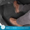 M783 DuraChannel Heavy Duty Rubber Car Floor Mats Liner for Auto - All Weather 3 Piece Set Front & Rear, Fits Car Truck SUV Van, Universal Trim to Fit