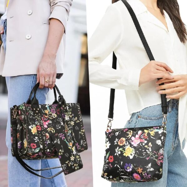327f8c3f5429447186abb32d01782ebe Women's 3Pcs Purse Handbag Shoulder Bag Tote Satchel Hobo Bag Briefcase Work Bag for Ladies