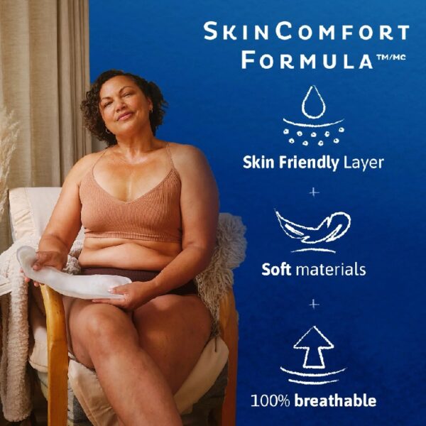 Sensitive Care Extra Coverage Overnight Incontinence Pads for Women, 90 Count