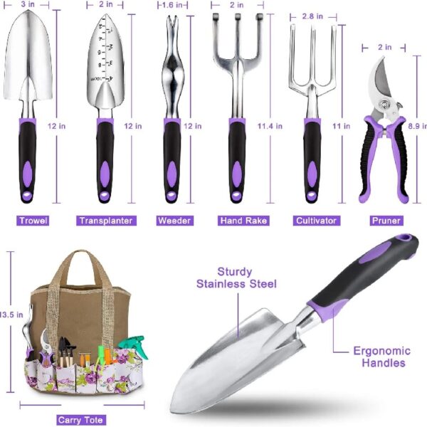 Heavy Duty Gardening Tools - 83-Piece Gardening Gifts for Women, Mom, Men - Durable, Ergonomic Garden Tool Set