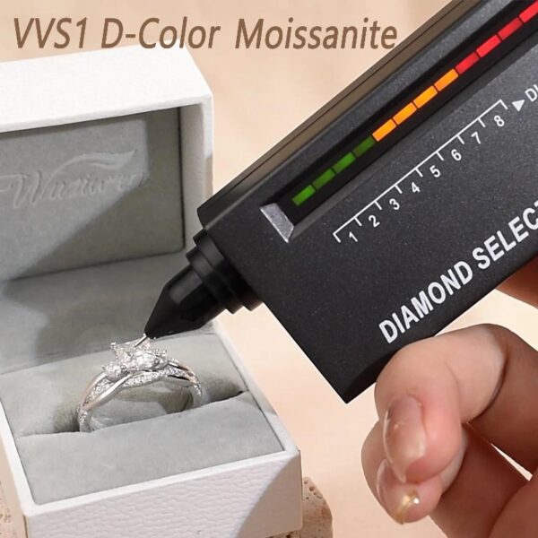 1 Carat Wedding Ring Sets Infinity Band Princess Sterling Silver Rings for Women CZ Size 7