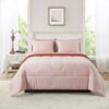 7 Piece Reversible Bed in a Bag Comforter Set with Sheets, Black, Queen